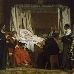 Doña Isabel la Católica dictando su testamento