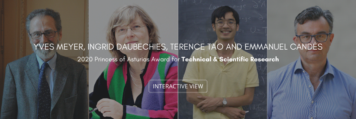 Yves Meyer, Ingrid Daubechies, Terence Tao and Emmanuel Candès - 2020 Princess of Asturias Award for Technical & Scientific Research