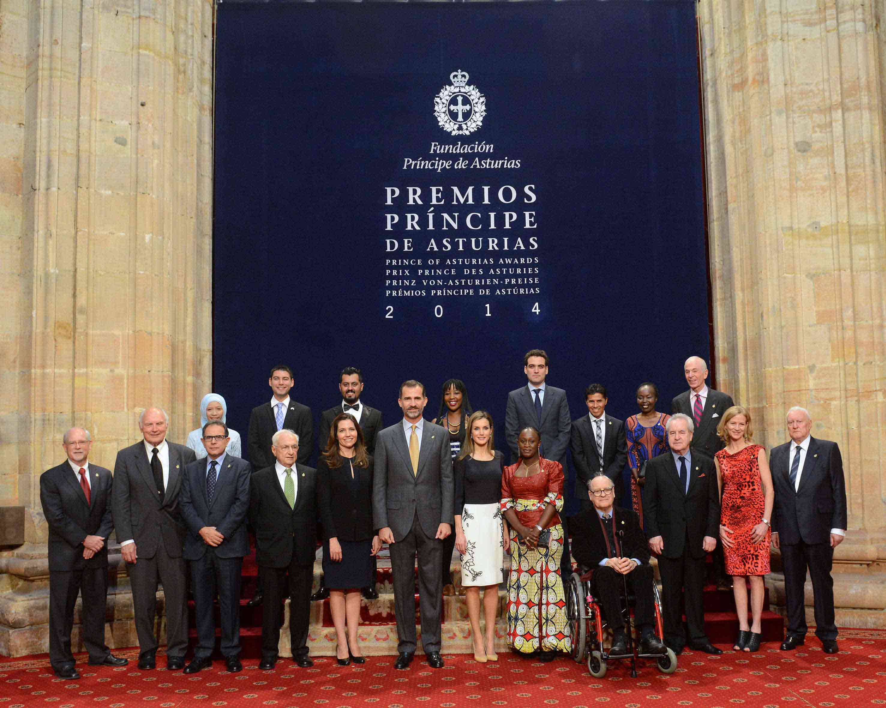 Audience of TM The King and The Queen of Spain with the 2014 Laureates