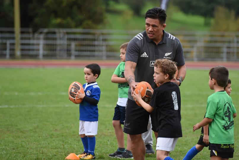 Coaching Session with Rugby Clubs”. Representatives of All Blacks during the coaching session with Asturian rugby clubs at San Lázaro Municipal Sports Facilities.