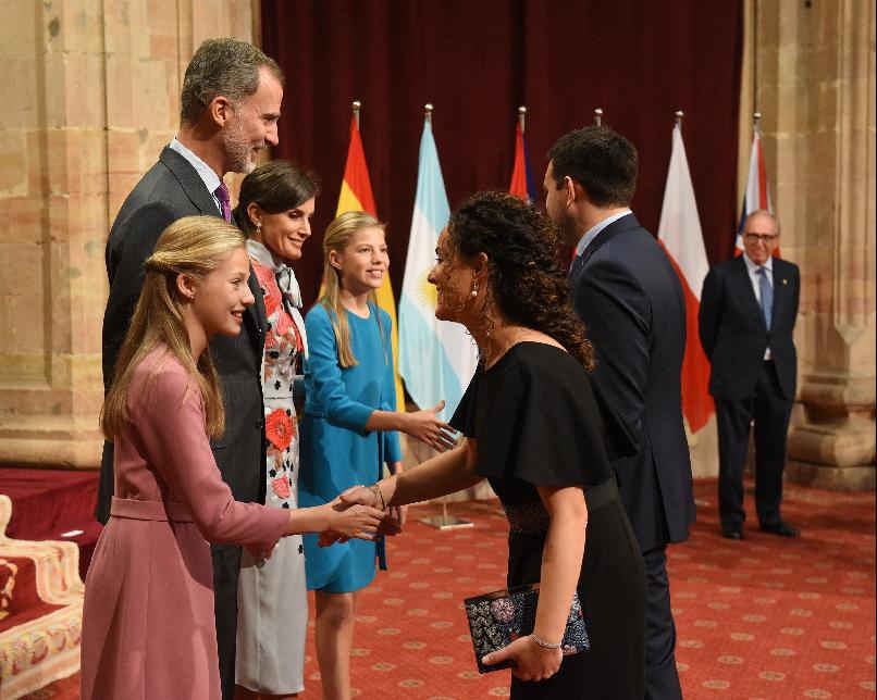Audience held by TM the King and Queen and TRH The Princess of Asturias and the Infanta Sofía with the Laureates