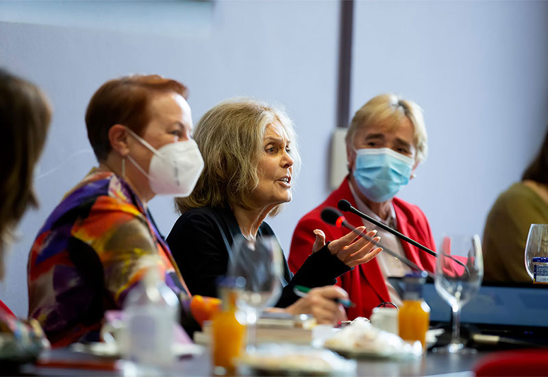 Breakfast meeting with Gloria Steinem.