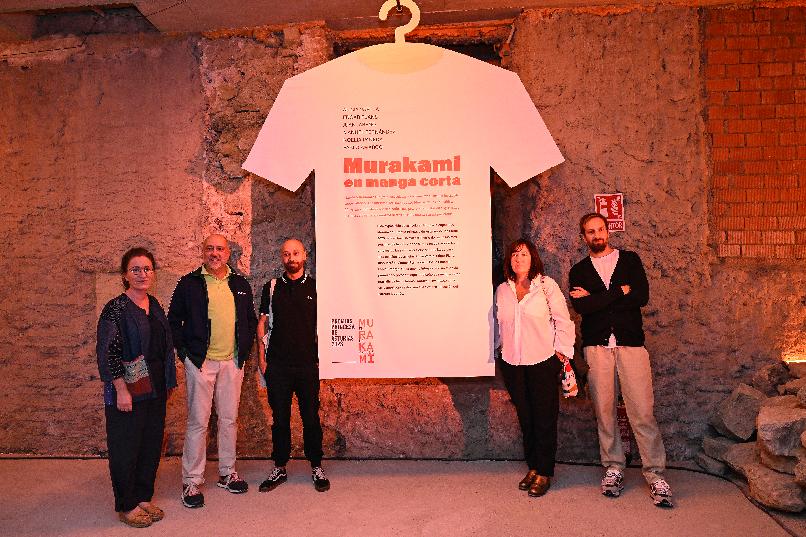 "Murakami in Short Sleeves" Installation. "Murakami on the Shore,” Tabacalera Building in Gijón
