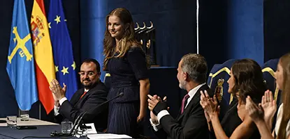 Su Alteza Real la Princesa de Asturias durante la ceremonia de los Premios Princesa de Asturias 2023 en el Teatro Campoamor de Oviedo