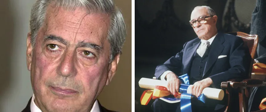 Mario Vargas Llosa y Rafael Lapesa Melgar